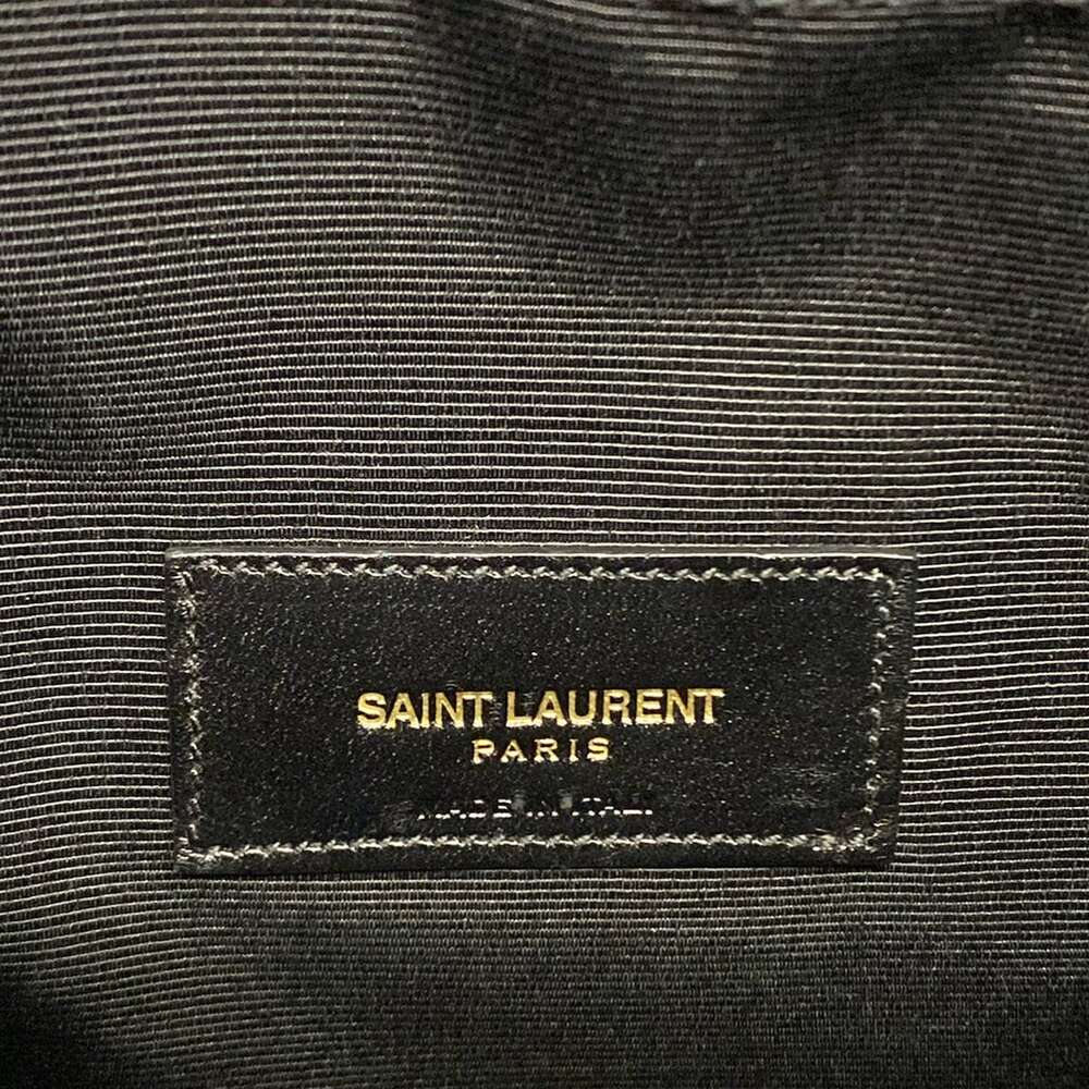 Saint Laurent PARIS Shoulder Bag 415435 Black Beige PVC Leather - Picture 9 of 15